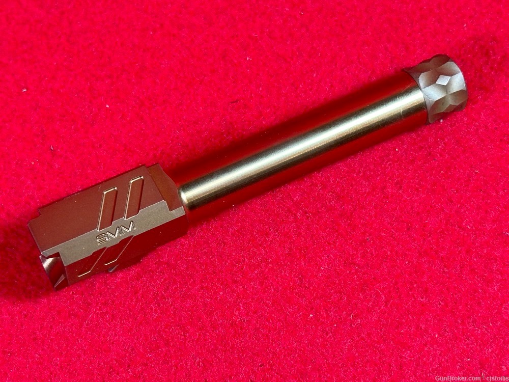 Zev Tech Bronze Glock 19 9mm Gen2-5 Dimpled Threaded Match Pistol Barrel-img-1
