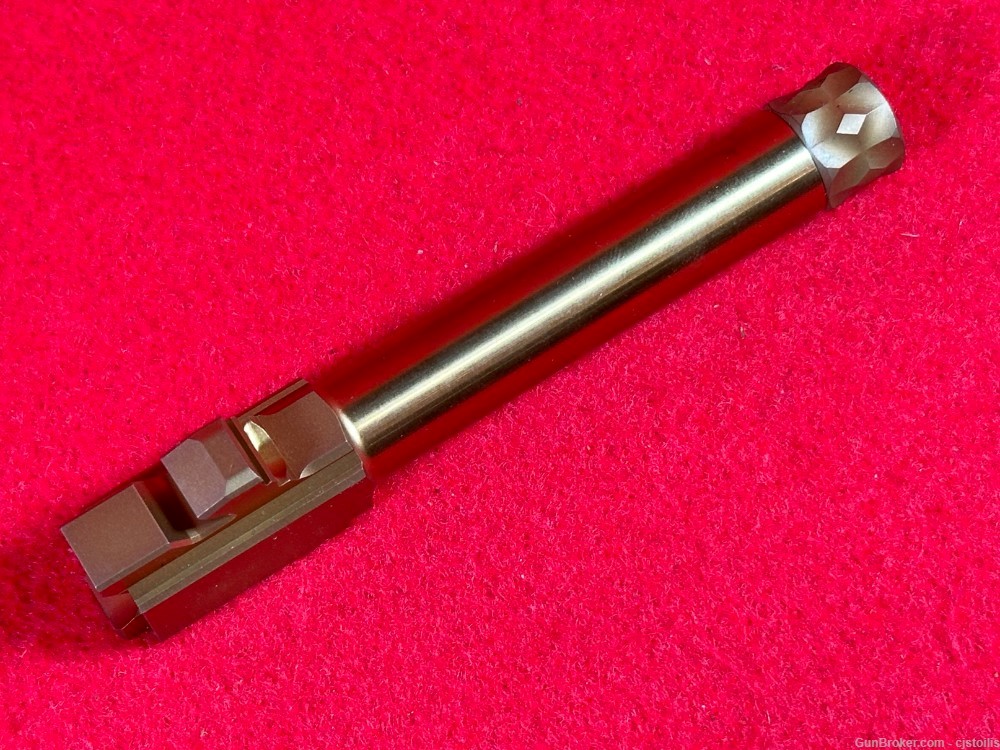 Zev Tech Bronze Glock 19 9mm Gen2-5 Dimpled Threaded Match Pistol Barrel-img-2
