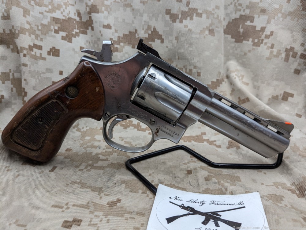 Taurus 689 .357 Magnum 4" Revolver Stainless with wood Grips USED Good-img-0