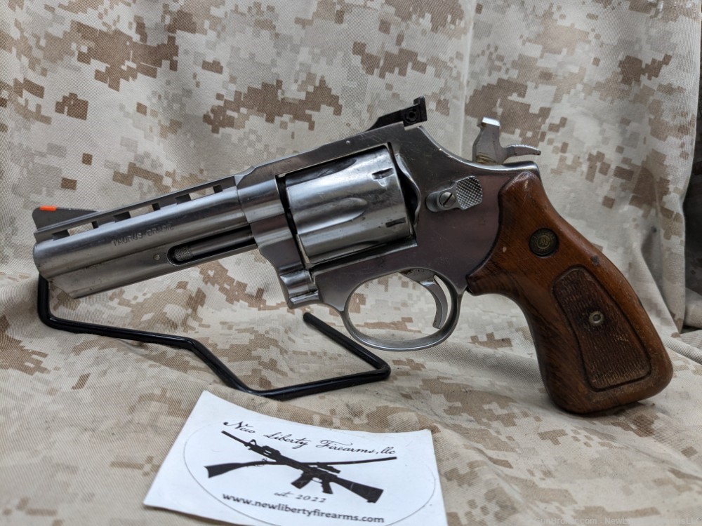 Taurus 689 .357 Magnum 4" Revolver Stainless with wood Grips USED Good-img-1