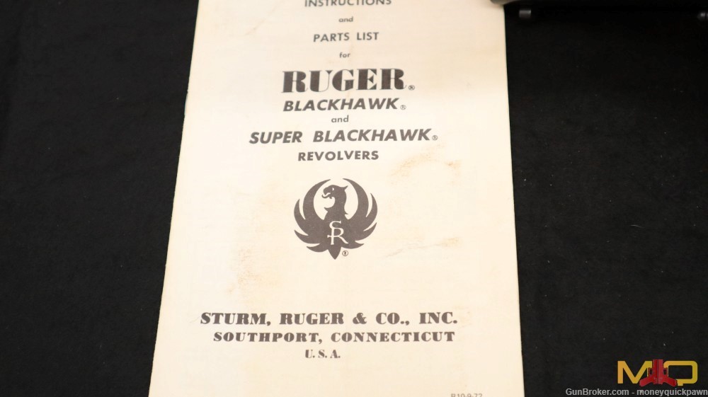 Ruger Blackhawk 357 mag 1972 In Box W/ Manual Penny Start!-img-2