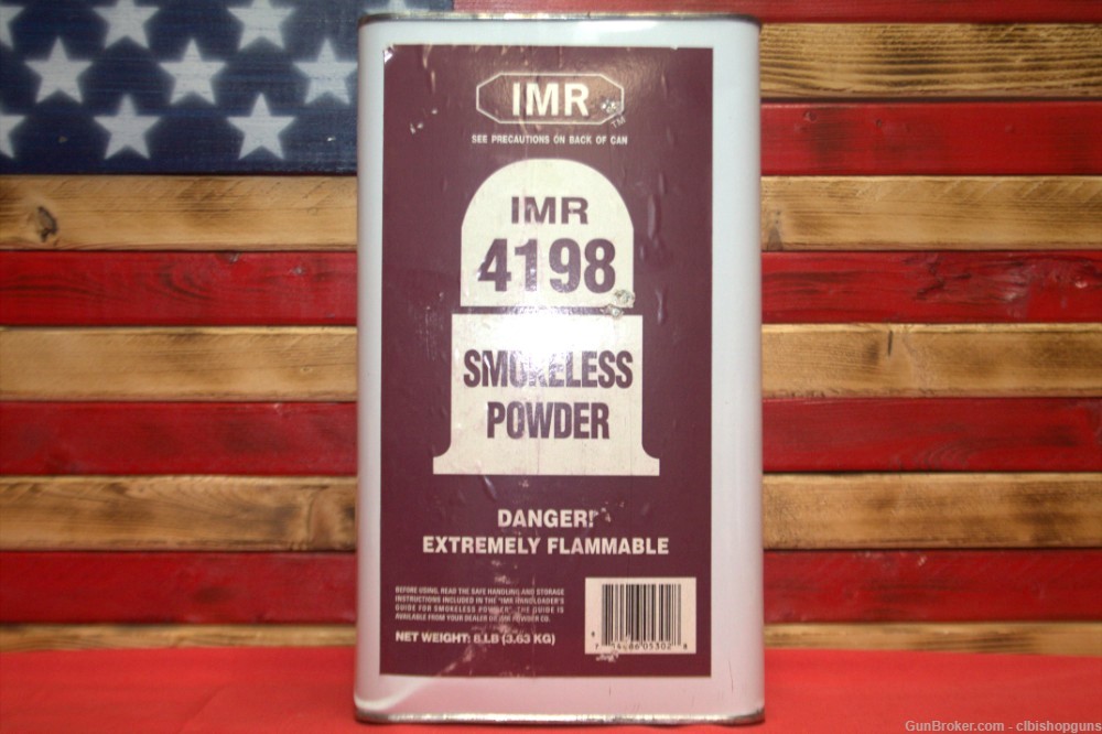 RARE IMR Powder 4198 Smokeless 8 Pounds see our other reloading stuff-img-0