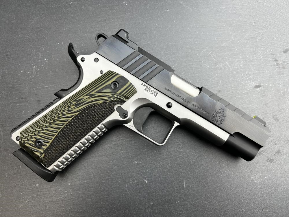 Springfield Emissary 1911 4.25" .45 ACP Blued/Stainless Pistol Custom Grips-img-8