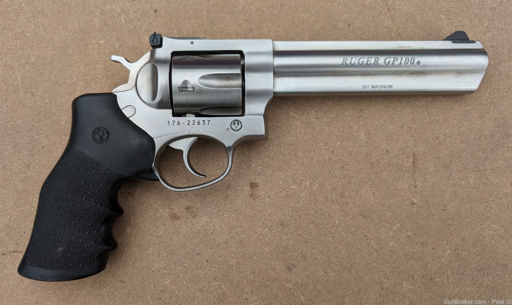 Ruger GP100 .357 mag 6" Barrel Stainless Revolver - NO RESERVE-img-1
