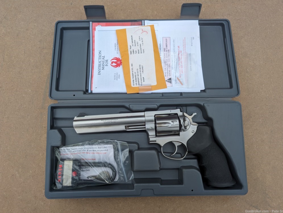 Ruger GP100 .357 mag 6" Barrel Stainless Revolver - NO RESERVE-img-0