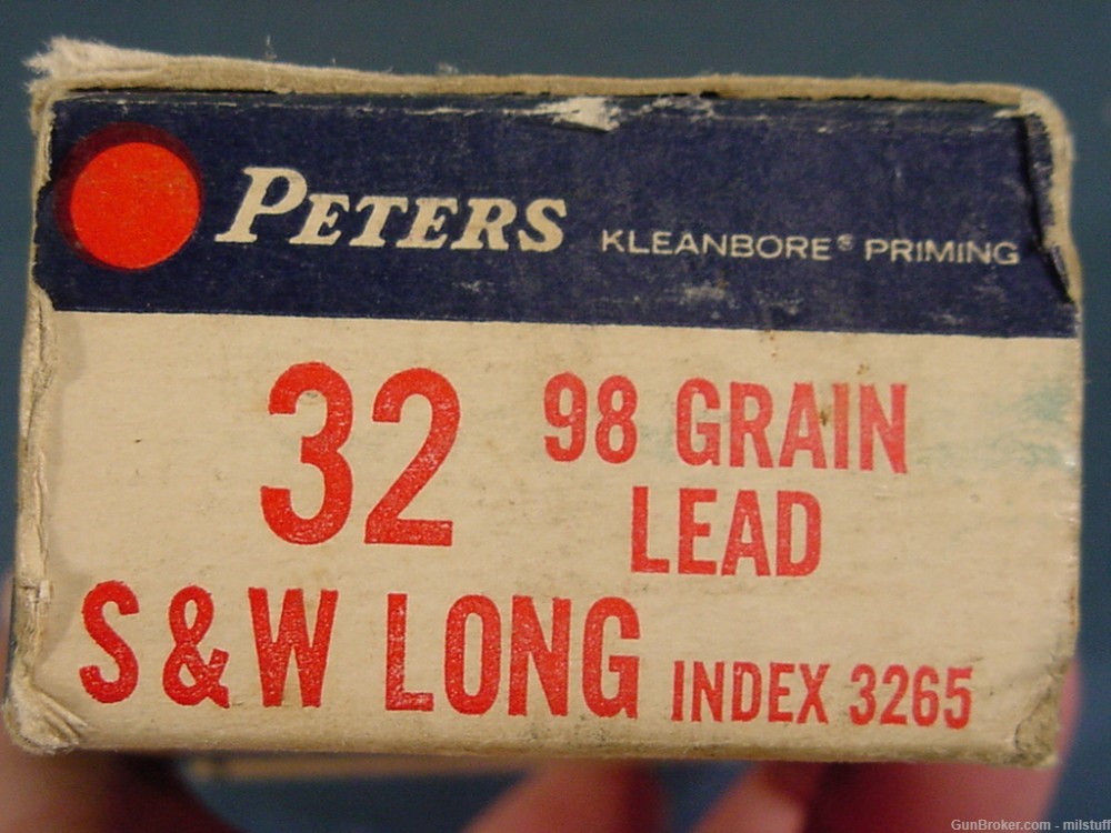Vintage Collectors Ammo Peters 32 S&W Long 50 Rounds 98 Gr Lead-img-5
