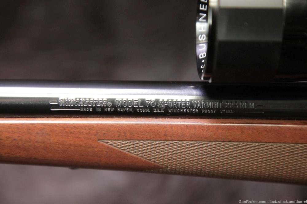 Winchester Model 70 Sporter Varmint .223 Rem Bolt Action Rifle & Scope 1983-img-21