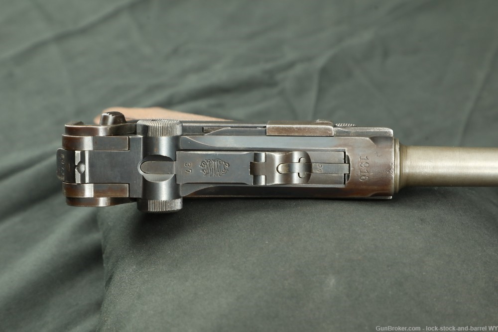 Custom German WWI DWM P.08 Luger 6 1/4" 9mm Semi-Automatic Pistol, C&R Rare-img-9