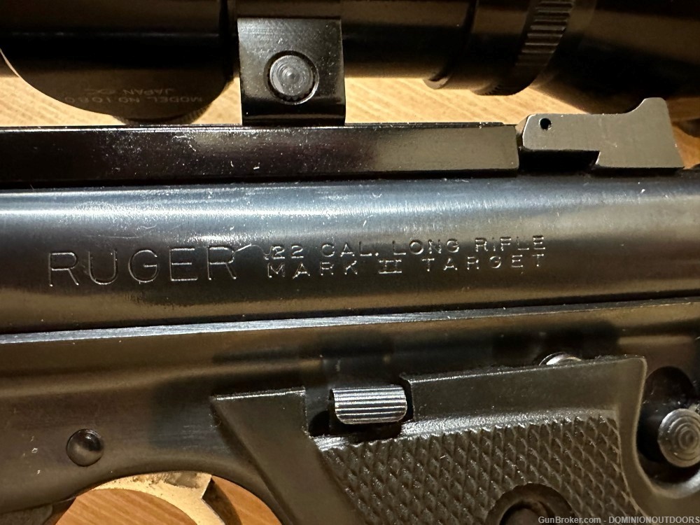 RUGER MARK II 22LR PISTOL WITH SCOPE AND 2 MAGS PENNY BID-img-6