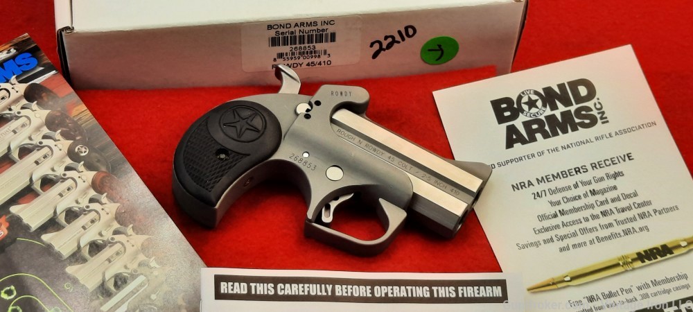 Bond Arms Rowdy 45 Colt/410 Ga 3" Derringer 45 Long Colt.410 Gauge NIB!NR-img-26