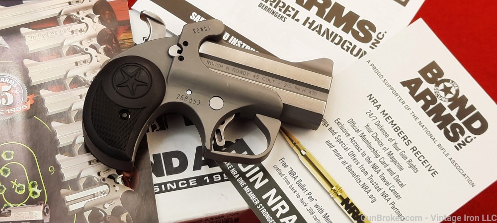 Bond Arms Rowdy 45 Colt/410 Ga 3" Derringer 45 Long Colt.410 Gauge NIB!NR-img-5