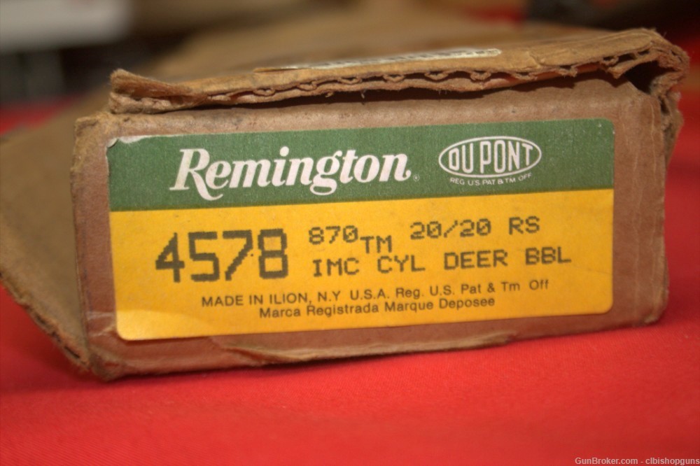 NEW OLD STOCK Remington 870  20 Gauge IMC CYL DEER BARREL -img-12