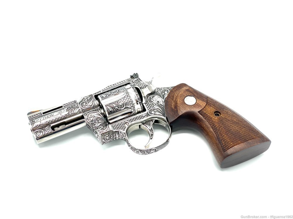 Colt Python .357 Magnum 3" Engraved and Polished-img-0