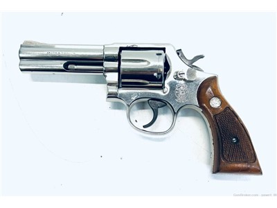 Smith & Wesson 581 6-shot .357 Revolver Nickel/Wood 4" Barrel
