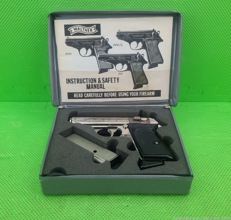 WALTHER PPK * 380 ACP * FACTORY NICKEL * Interarms Manufacture -img-2