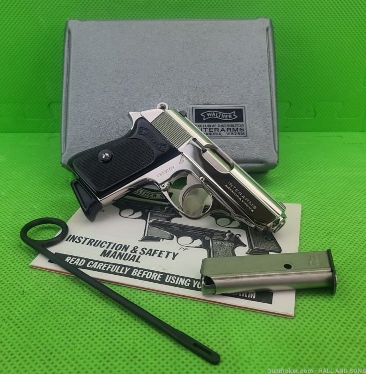 WALTHER PPK * 380 ACP * FACTORY NICKEL * Interarms Manufacture -img-10