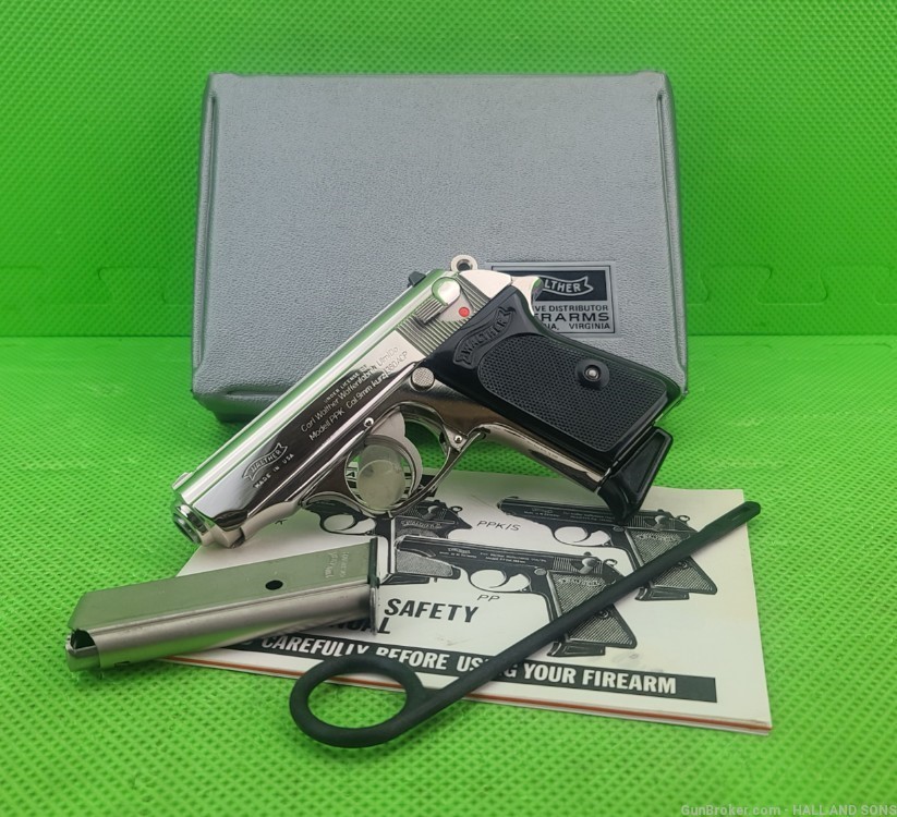 WALTHER PPK * 380 ACP * FACTORY NICKEL * Interarms Manufacture -img-0