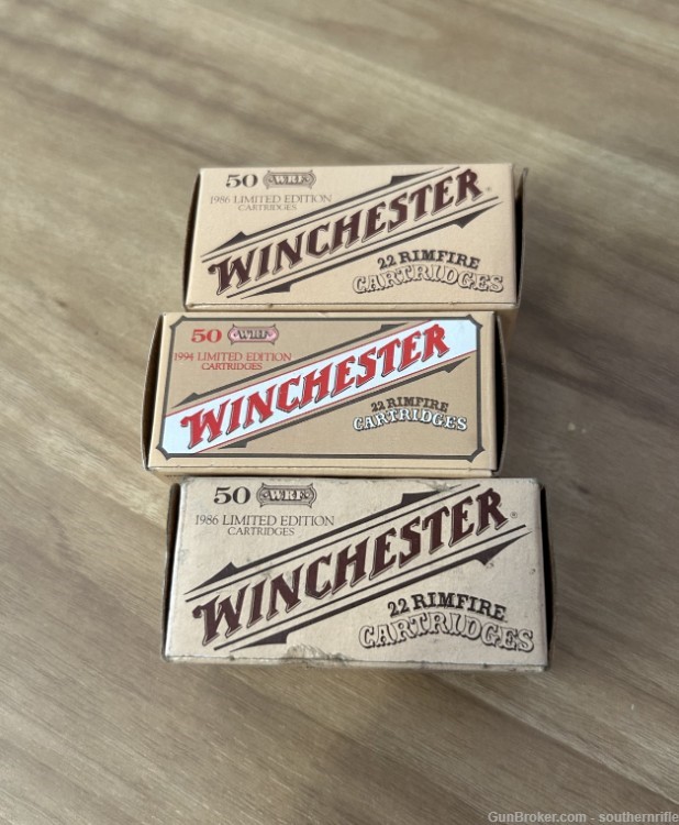 3 Full Boxes of Winchester .22 WRF Ammo, 150 Rounds .22 Winchester Rimfire-img-0