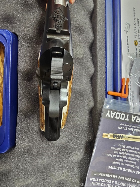 Engraved Colt Series 70 Tyler Gun Works American Stag Grips-img-6