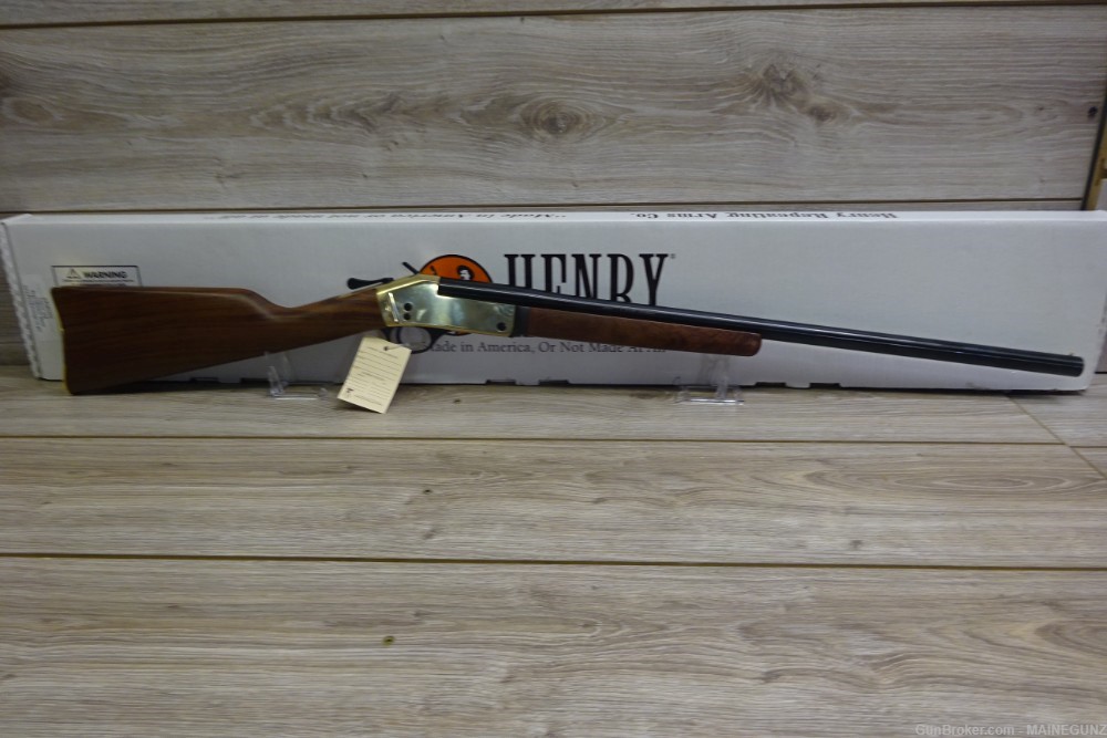 HENRY REPEATING ARMS SINGLESHOT BRASS 20/26 BL/WD No Reserve-img-6
