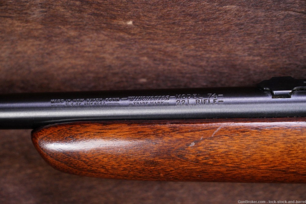 Winchester Model 74 .22 Long Rifle LR 22” Semi Auto Rifle, MFD 1951 C&R-img-18