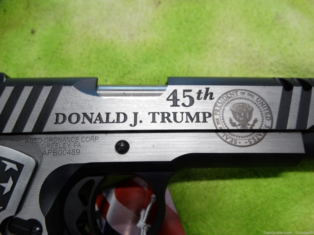 Auto Ordnance 1911 45th President Trump One "Make America Great" Stainless-img-12