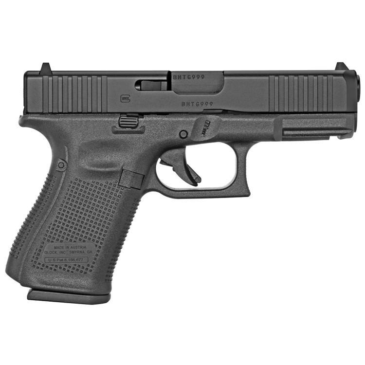 Glock G19 Gen5 Pistol 9mm Matte Black 4.02 PA195S203-img-0