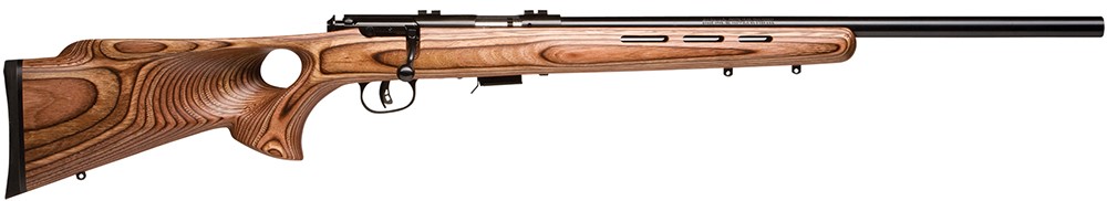 Savage Mark II BTV 22 LR Rifle 21 5+1 Blued Brown -img-1