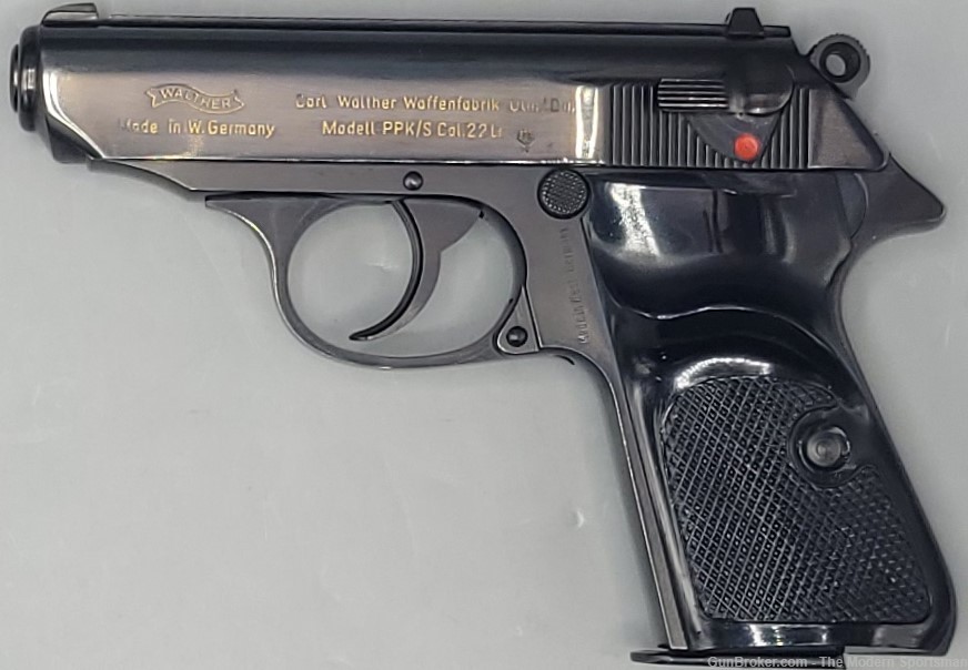 Walther PPK/S .22 LR 3.85" Semi Auto Pistol Black .22LR PPK S DA/SA -img-1