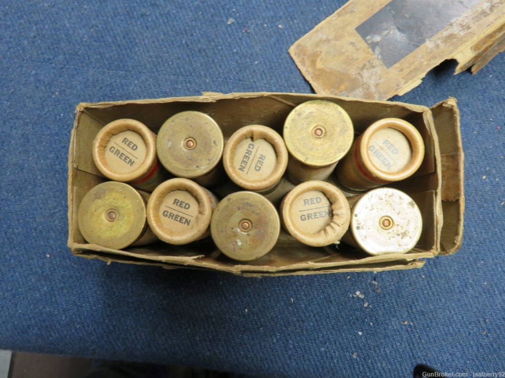 BOX OF 10 WWII US NAVY MK III MOD. 3 RED/GREEN 37MM FLARES-RARE-img-8