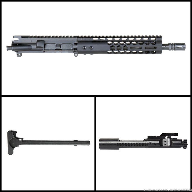 AR15 10.5" 556 223 Pistol Complete Upper - Includes BCG & CH - Assembled-img-0