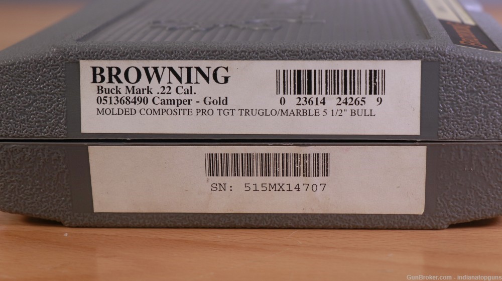 Browning Buck Mark Camper Gold Pistol 22 LR - 10+1 5.5" Bull Barrel-img-18