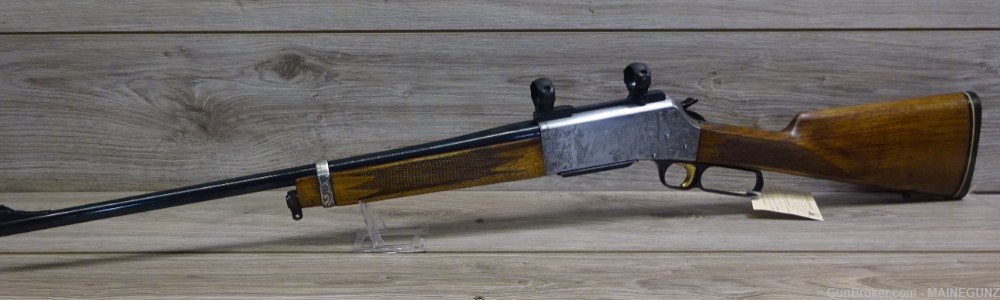 Engraved Browning BLR Winchester 358 Lever Action 20" Rifle No Reserve -img-0