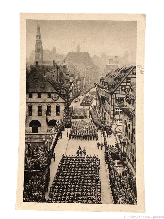 WW2 German SS Photo postcard lot Nuremberg flag AH stamp WWII NSDAP sa -img-5
