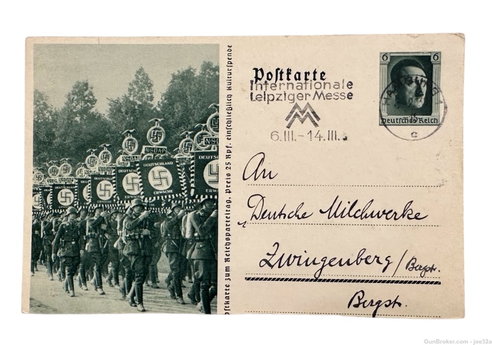 WW2 German SS Photo postcard lot Nuremberg flag AH stamp WWII NSDAP sa -img-7