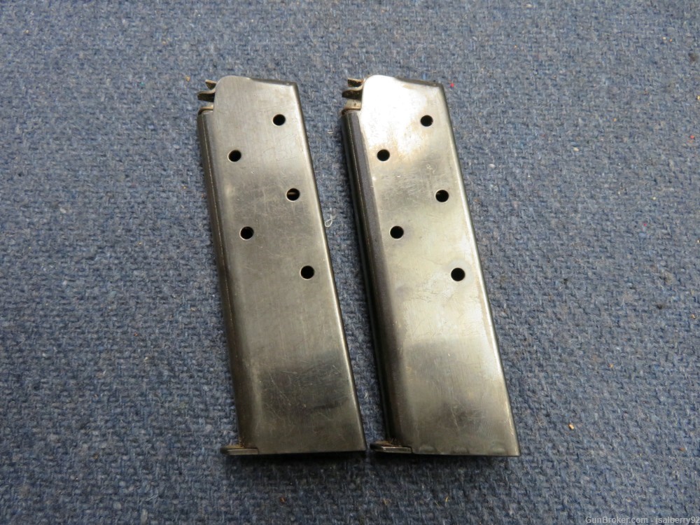 LOT OF 2 COLT MODEL 1911 .45 ACP PISTOL MAGAZINES W/ WWI POUCH-img-3