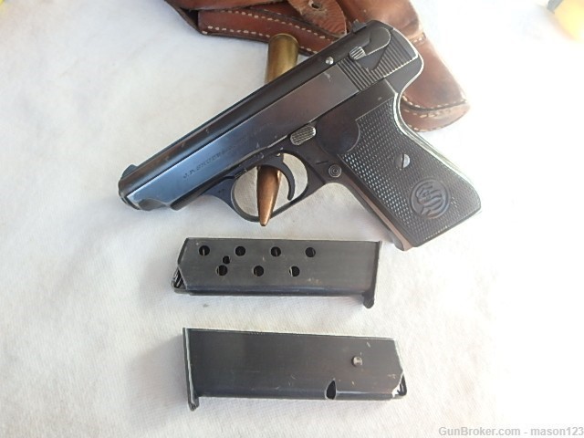 32 GERMAN 32 AUTO J.P. SHUER & SON AND HOLSTER 2 MAGS-img-2