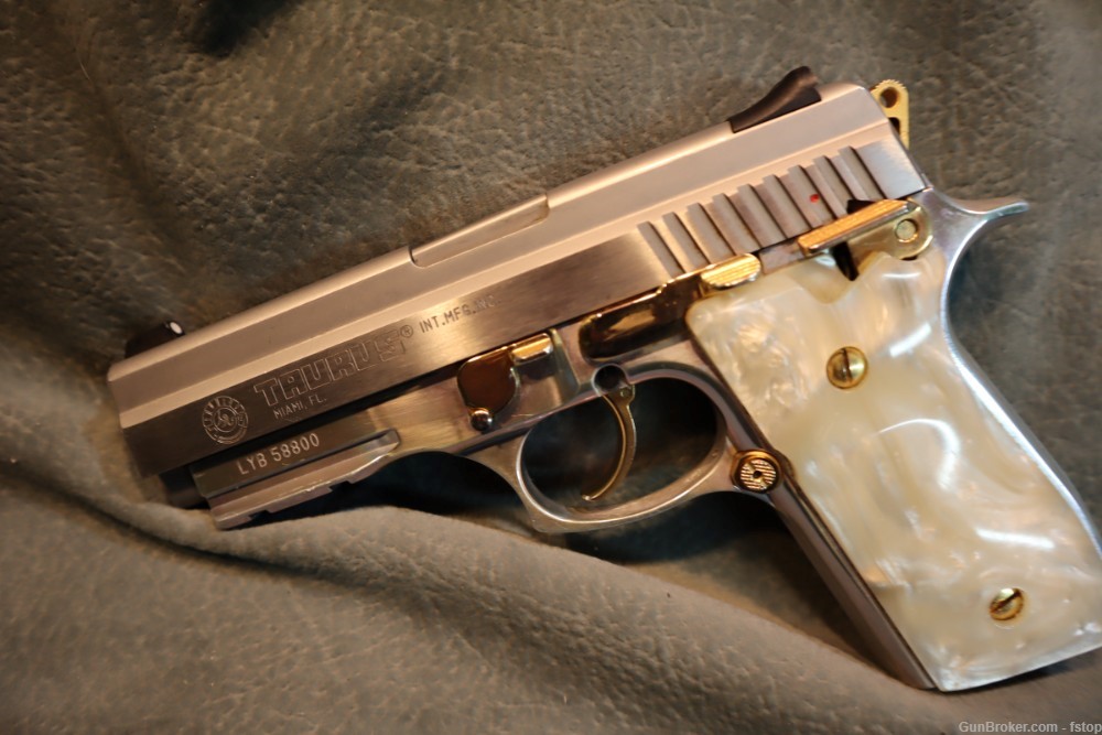 Taurus PT 38S 38 Super, Gold and Stainless,Pearl grips-img-3