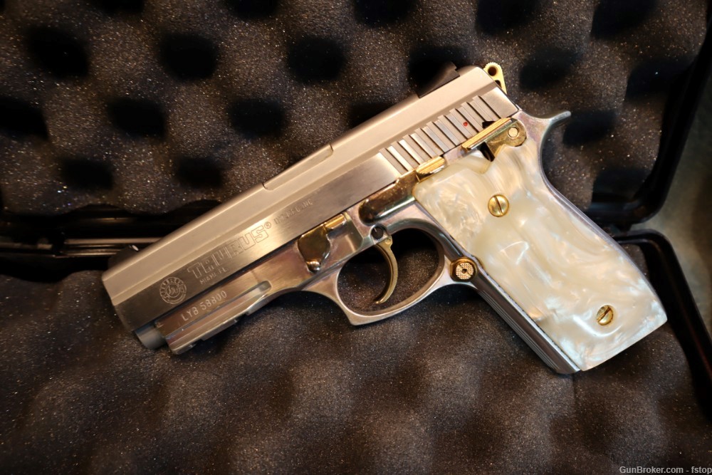 Taurus PT 38S 38 Super, Gold and Stainless,Pearl grips-img-1