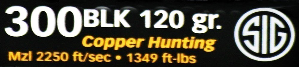 300 Sig Sauer Elite Performance 300 Blk Out Copper Hunter 120 Gr JHP 20RDS-img-3