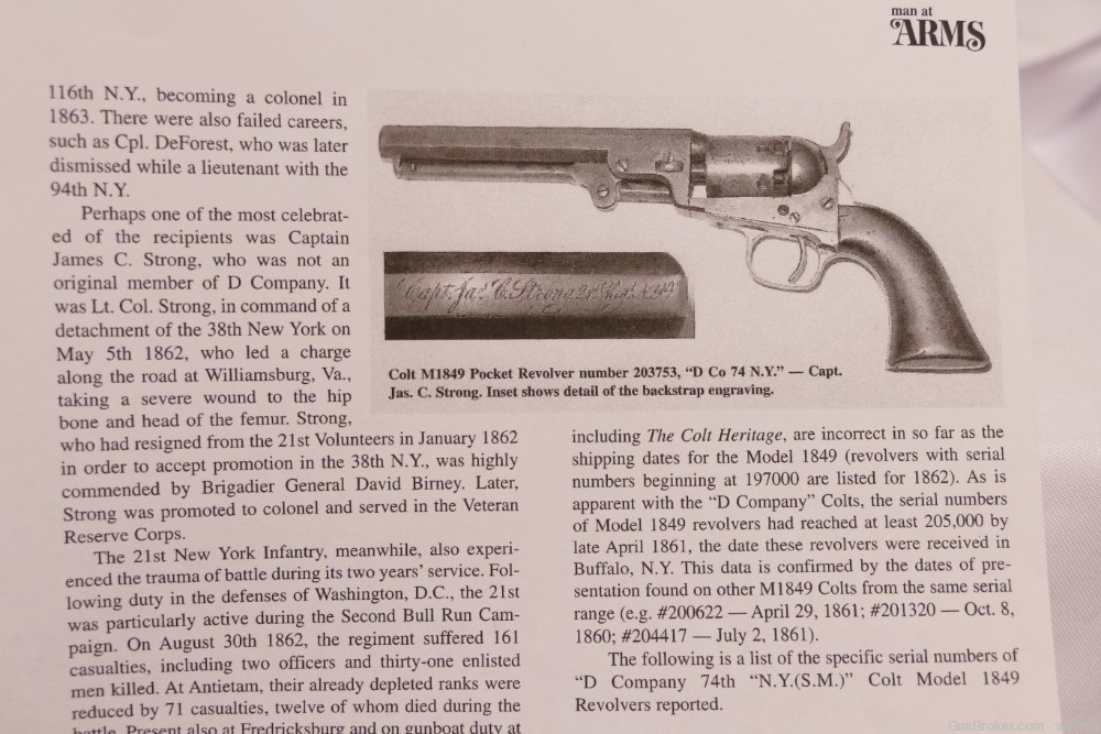Rare Colt 1849 Pocket "Buffalo" Colt Revolver cal. 31 D. Co. 74th N. Y. -img-31