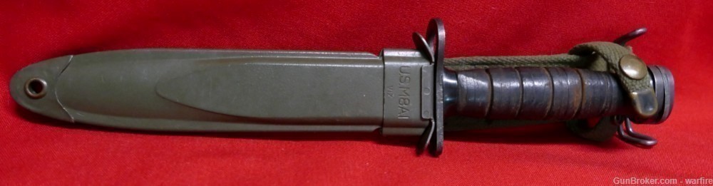 Korean War Era MI Carbine Bayonet w/Scabbard-img-0