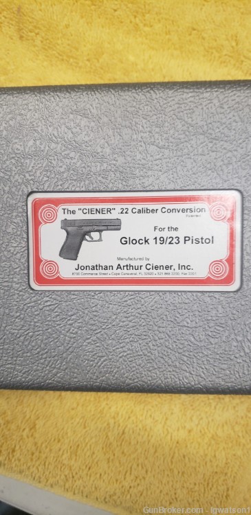 Jonathan Ciener 22 Conversion kiy for Glock 19 or 23-img-1