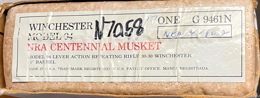 PENNY AUCTION Winchester 94 NRA Centennial Musket 30-30 MFG:1971 NO RESERVE-img-8