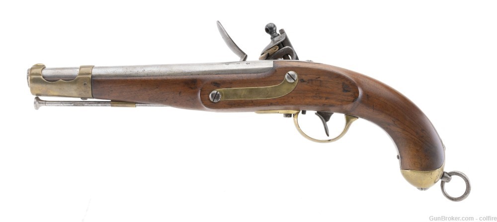 Austrian Model 1851 Tube Lock Pistol Altered to Flintlock (AH6480)-img-1