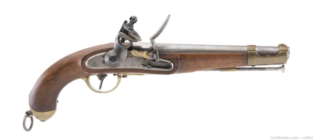 Austrian Model 1851 Tube Lock Pistol Altered to Flintlock (AH6480)-img-0