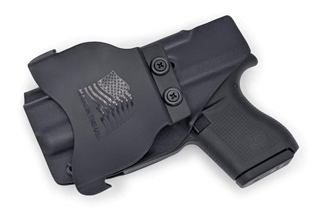 OWB KYDEX Paddle Holster fits: Glock 43 43X Black / Right Hand / Standard C-img-0