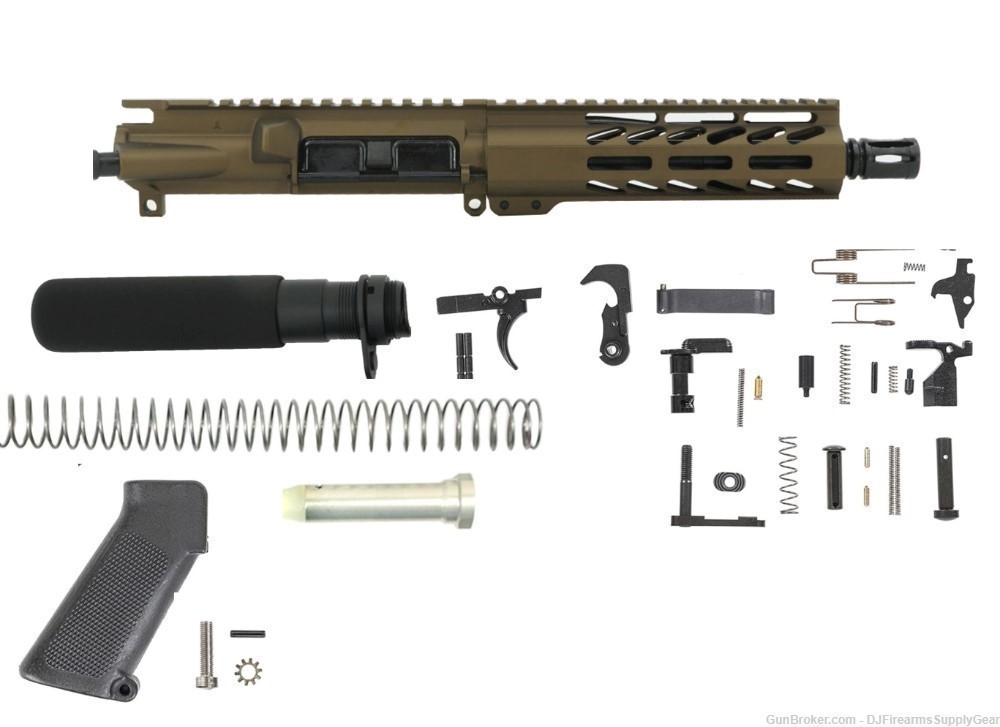 AR-15 5.56mm 7.5" Bronze Cerakote Complete Upper Receiver w/ Complete LPK-img-0