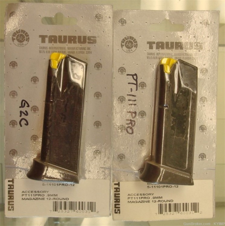 2 TAURUS Model G2C or PT111PRO NEW 12 round NEW 9mm magazine s-img-0