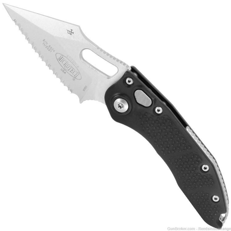 Microtech Stitch Automatic Full Serrated Blade 169-12-img-0